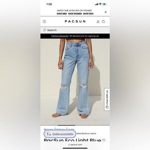 pacsun eco high waisted bootcut jeans